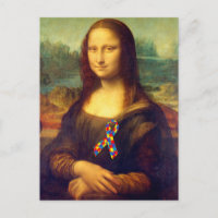 Mona Lisa With Puzzle Ribbon