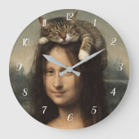 Mona Lisa With Sleeping Cat