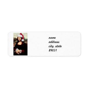 Mona Lisa's Christmas Santa Hat