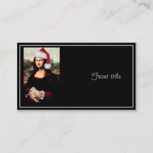 Mona Lisa's Christmas Santa Hat Business Card