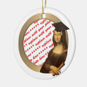 Mona Lisa's Graduation Day Photo Frame Ceramic Tree Decoration