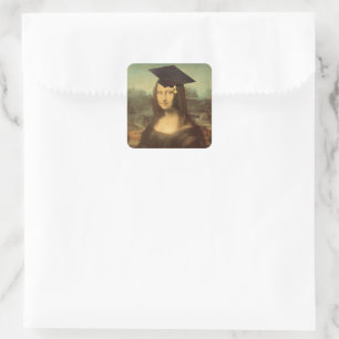 Mona Lisa's Graduation Day Square Sticker