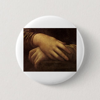 Mona Lisa's Hand by Leonardo da Vinci c. 1505-1513 6 Cm Round Badge