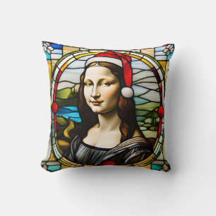 Mona Lisa's Merry Mischief - Christmas 2024 Cushion