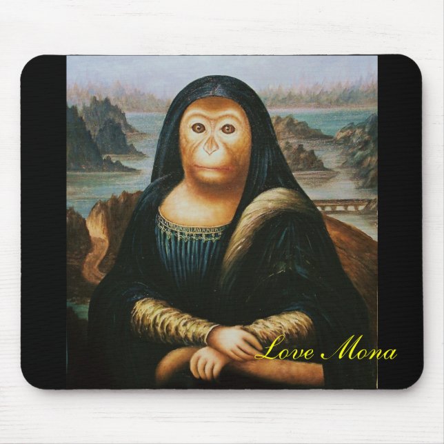 mona monkey mouse mat (Front)