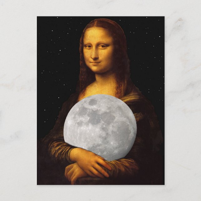 Mona Moona Lisa Postcard (Front)