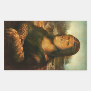 Mona Rilla aka  Mona Lisa Rectangular Sticker