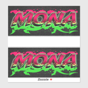 Mona Vorname Name Graffiti Aufkleber Sticker