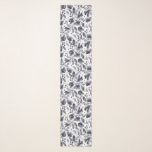 Mona Watercolor Wildflowers Floral Grey and White