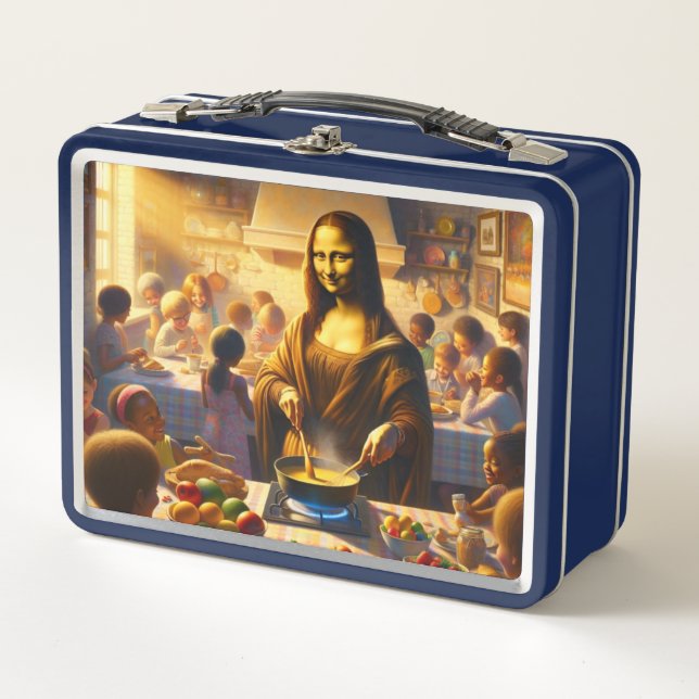 Mona with children metal lunch box (Front)