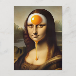 Mona With Egg on Her Face Postcard