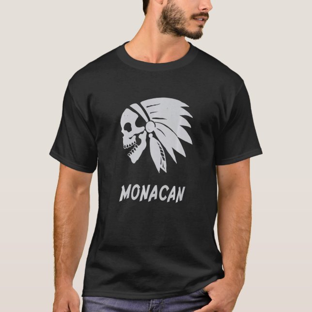 Monacan Native American Indian Born Freedom Evil S T-Shirt (Front)