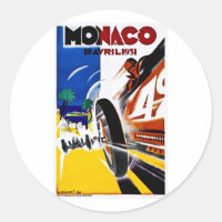 Monaco 1931 Grand Prix Vintage Race Poster Classic