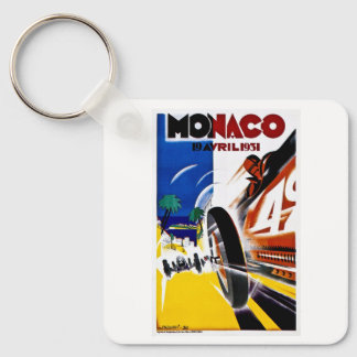 Monaco 1931 Grand Prix - Vintage Race Poster Key Ring