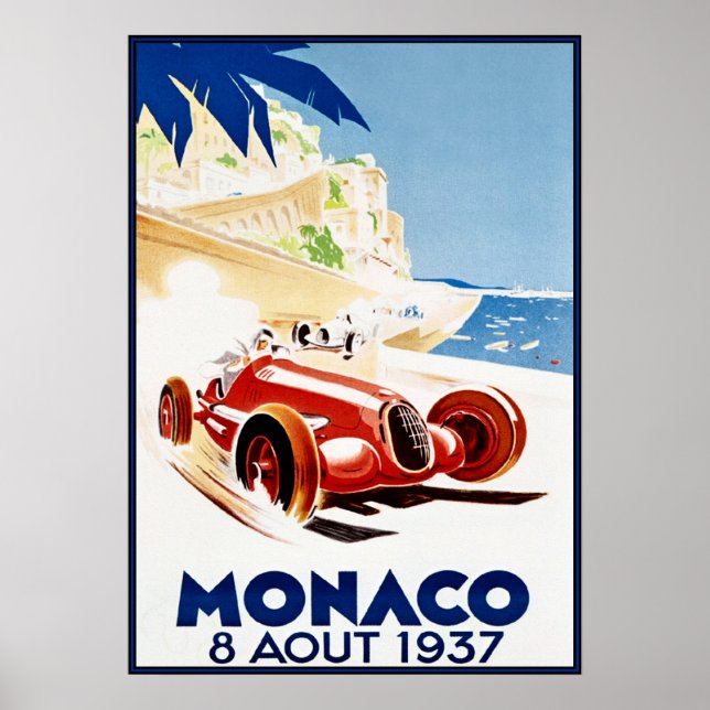 Monaco 1937, Vintag Art Poster (Front)