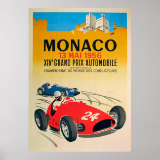 Monaco, 1956 Grand Prix Poster