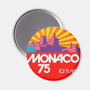 Monaco 75 retro vintage 1970s Magnet