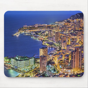 Monaco at Night Mouse Mat