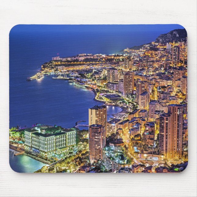 Monaco at Night Mouse Mat (Front)