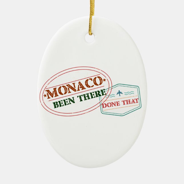 Monaco Been There Done That Ceramic Tree Decoration (Front)