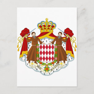 Monaco Coat of Arms Postcard