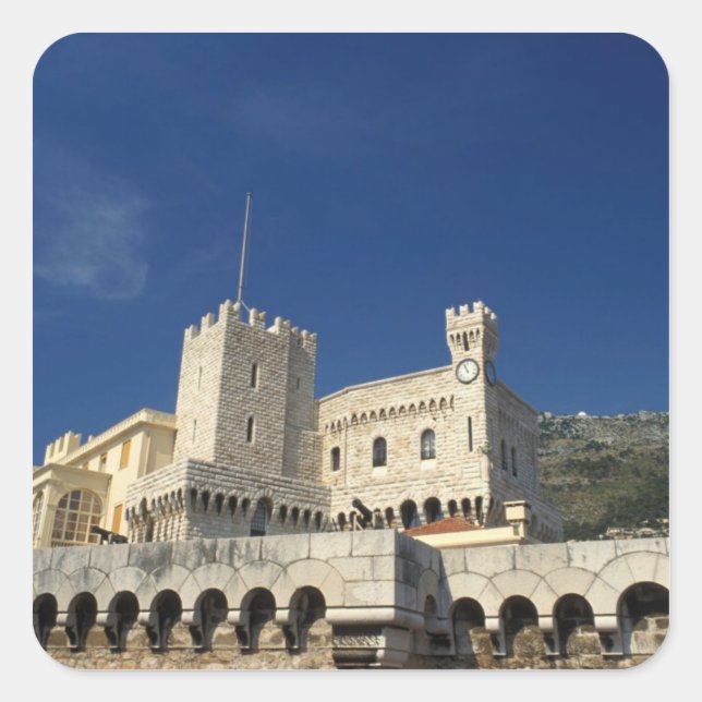Monaco, Cote d'Azur, Prince's Palace. Square Sticker (Front)