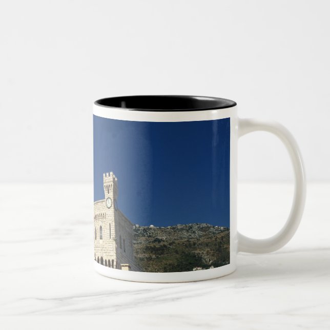 Monaco, Cote d'Azur, Prince's Palace. Two-Tone Coffee Mug (Right)