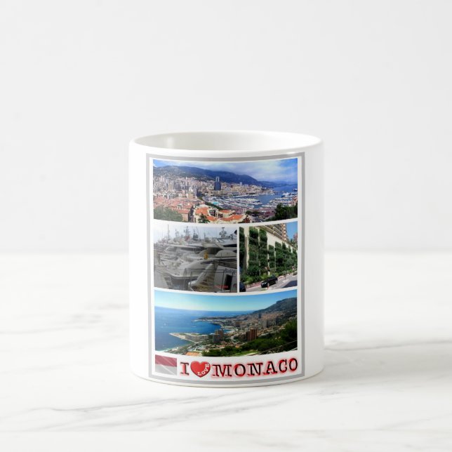 Monaco - Europe - I Love - Coffee Mug (Center)