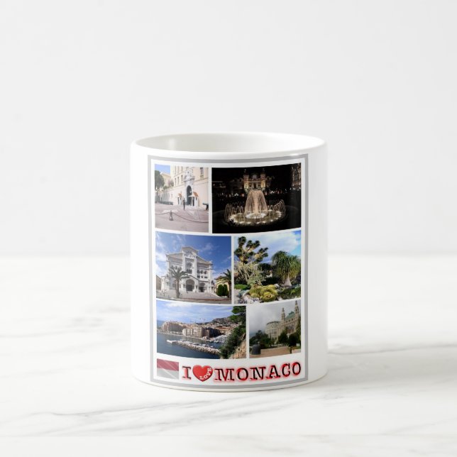 Monaco - Europe - I Love - Coffee Mug (Center)