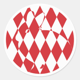 Monaco European rabbit Monacan National Animal Classic Round Sticker