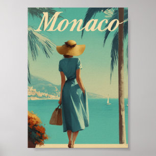 Monaco fashion vintage  poster