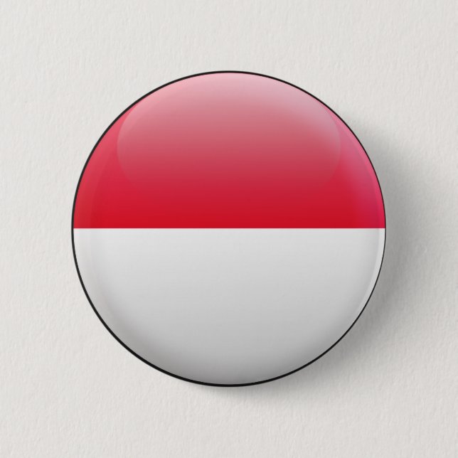 Monaco Flag 6 Cm Round Badge (Front)