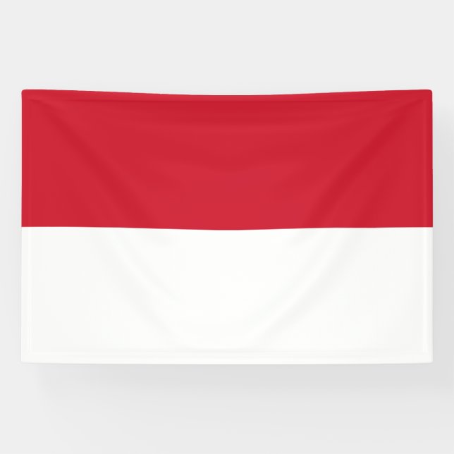 Monaco Flag Banner (Horizontal)