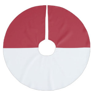 Monaco flag brushed polyester tree skirt