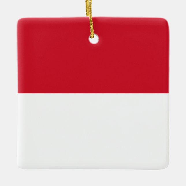 Monaco Flag  Ceramic Ornament (Front)