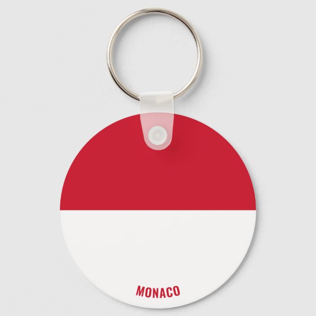 Monaco Flag Charming Patriotic Key Ring (Front)