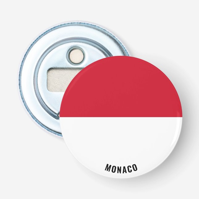 Monaco Flag Delightful Patriotic Bottle Opener (Front)