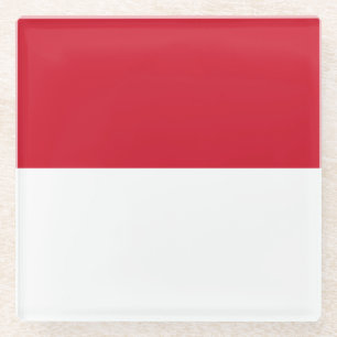 Monaco Flag Glass Coaster