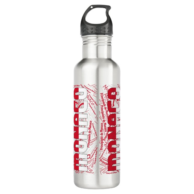 Monaco Flag Gorgeous Patriotic 710 Ml Water Bottle (Front)