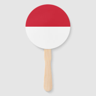 Monaco Flag Hand Fan