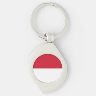 Monaco Flag Key Ring