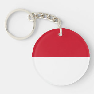 Monaco Flag Key Ring