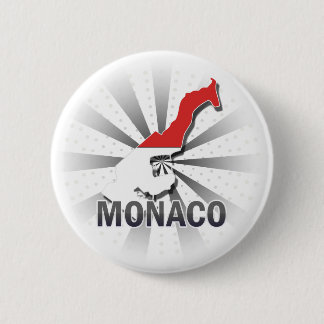 Monaco Flag Map 2.0 6 Cm Round Badge