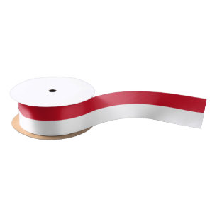 Monaco Flag Monacoan Patriotic Satin Ribbon