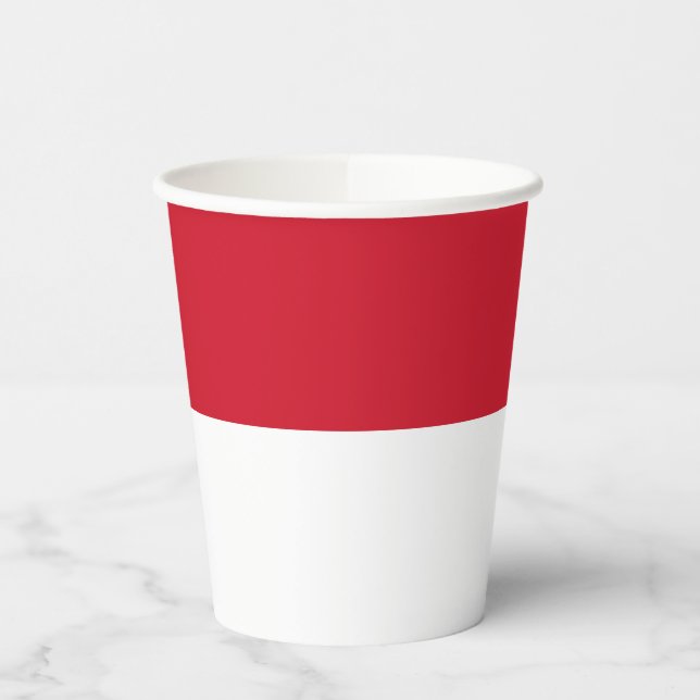 Monaco Flag Paper Cups (Left)