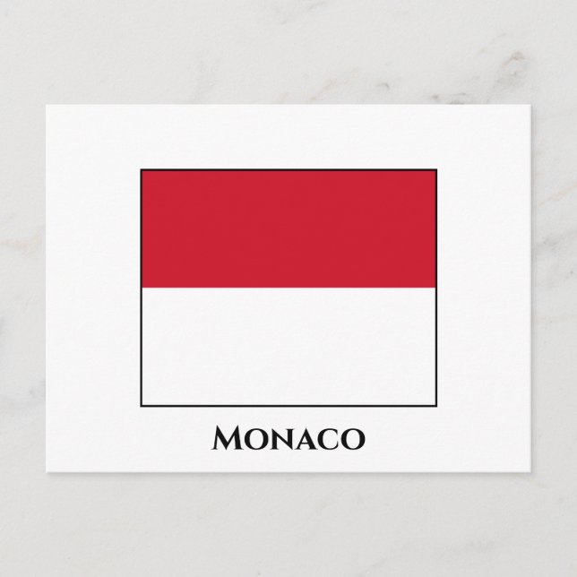 Monaco Flag Postcard (Front)
