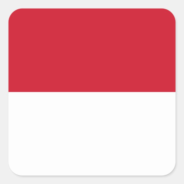 Monaco Flag Square Sticker (Front)