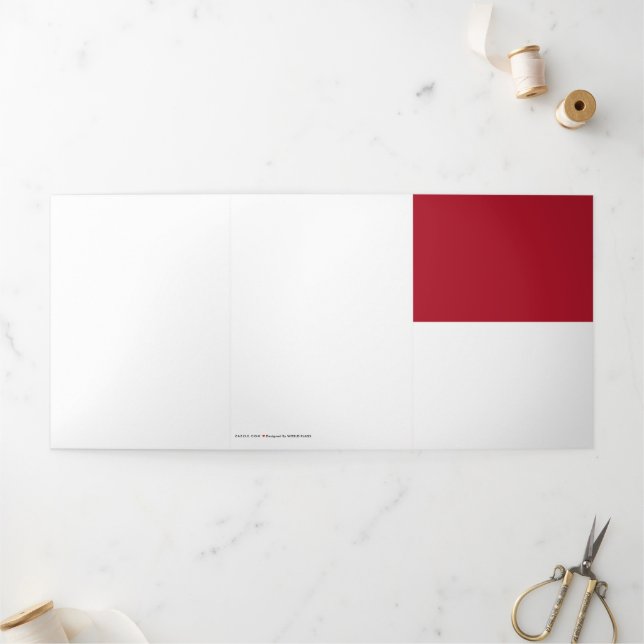 Monaco flag Tri-Fold card (Outside)