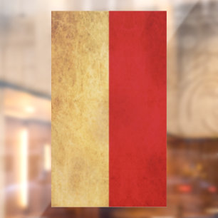 Monaco Flag Vintage Design Window Cling