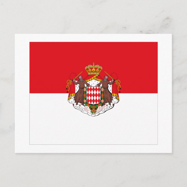 Monaco Flag w COA Postcard (Front)